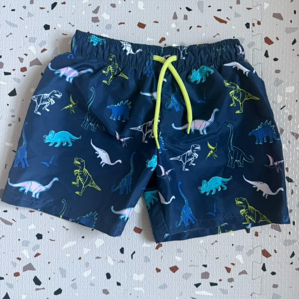 Blue Dinosaur Swim Shorts Trunks